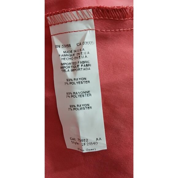 Fifteen twenty womens small midi side split coral salmon pink dress Flattering - Picture 5 of 6